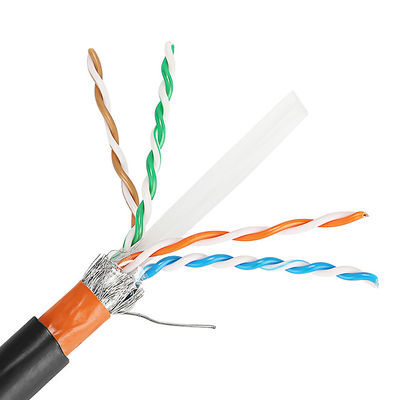23AWG exterior Cat5e Lan Cable Cat 6 Cat6A Cat7 Cat7A com revestimento de PVC