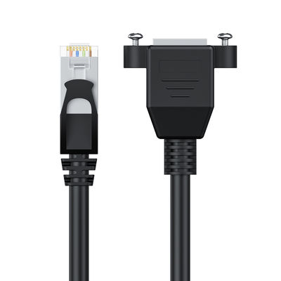 Cabo de extensão Cat6 durável, masculino ao cabo do remendo da rede do conector fêmea RJ45