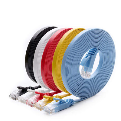 Gigabit de alta velocidade de Corde do remendo liso magro durável de Cat6a prático