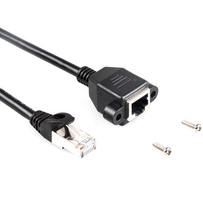 O gato estável 6a protegeu o cabo ethernet, cabo de extensão RJ45 com a montagem do painel do parafuso