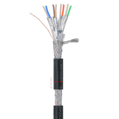 Cabo Lan SFTP Outdoor Cat7 blindagem dupla CCA 28AWG multicolorido