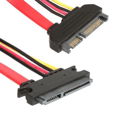 Cabo estável para HDD, homem de SATA 3 da extensão a Pin SATA da fêmea 7+15 3,0 6gbps