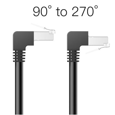 Tomada direta do ângulo direito dos acessórios do conector de cabo ethernet do CAT 6 da fábrica