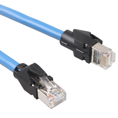 Cabo ethernet de Cat6a S/FTP 6 pés de cabo industrial da rede da corrente do arrasto do remendo do cabo da rede do RJ45