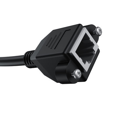 Cabo de extensão Cat6 durável, masculino ao cabo do remendo da rede do conector fêmea RJ45