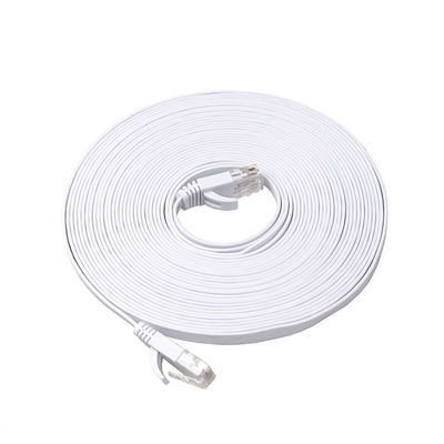 Gigabit de alta velocidade de Corde do remendo liso magro durável de Cat6a prático