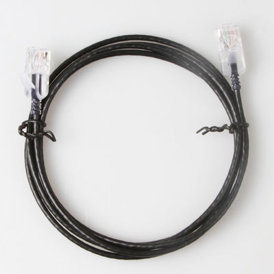 Cobre desencapado puro magro 10G 30AWG do cabo de remendo RJ45 da corrida Cat6a de Snagless UTP