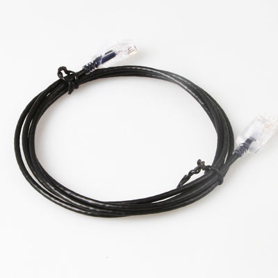 Cobre desencapado puro magro 10G 30AWG do cabo de remendo RJ45 da corrida Cat6a de Snagless UTP