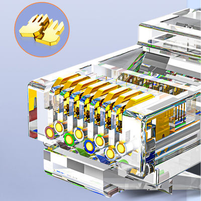 ethernet Cat6 do cabo de 100W PoE+ RJ45, cabo azul de Cat6 Gigabit Ethernet