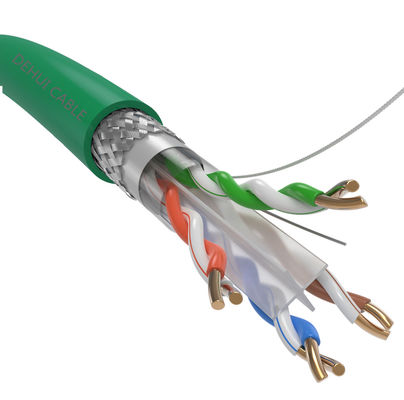 4 de 23AWG 550Mhz RJ45 Cat6a pares do cabo do ftp, ethernet dobro Cat6a do cabo do protetor
