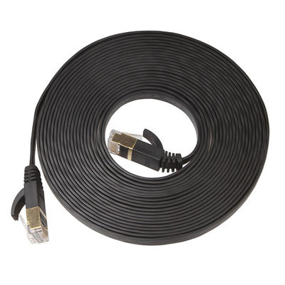Cor de Lan Cables Flat Short Black dos ethernet de Cat6 UTP para o computador