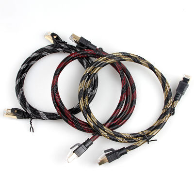 Cat7 protegido trançado de nylon Lan Cable S/FTP porque trabalhos em rede com o conector RJ45