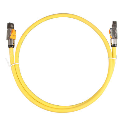 Cor amarela protegida dobro de Lan Cable S/FTP 22AWG do gato 8 dos ethernet de LSZH
