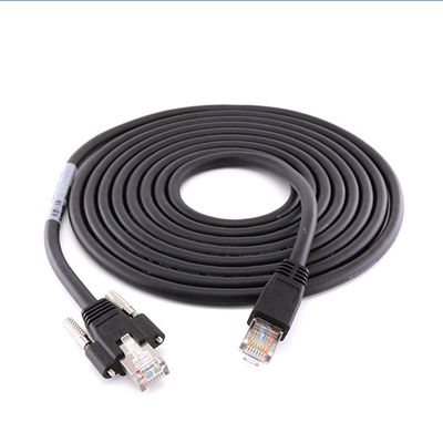 Cabo ethernet industrial S/FTP RJ45 8P da câmera de Cat6A com parafuso GigE do fechamento