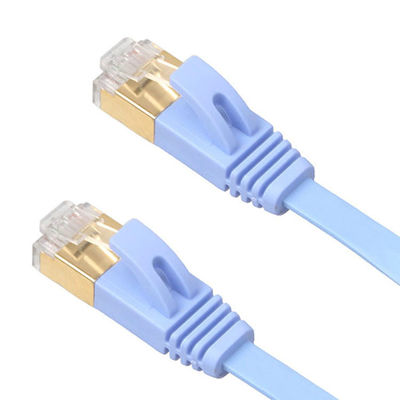 Os ethernet lisos Lan Cables Blue With Gold de 4 Ft Cat6 protegeram conectores de Snagless Rj45