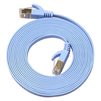 Os ethernet lisos Lan Cables Blue With Gold de 4 Ft Cat6 protegeram conectores de Snagless Rj45