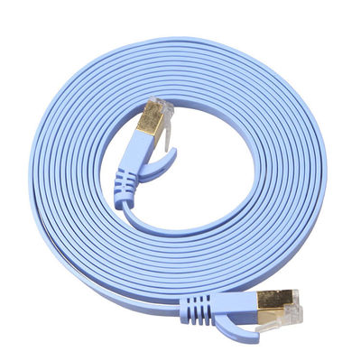 Os ethernet lisos Lan Cables Blue With Gold de 4 Ft Cat6 protegeram conectores de Snagless Rj45