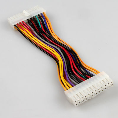 ATX preto estável 24 Pin Extension Cable, homem ao cabo distribuidor de corrente fêmea de ATX