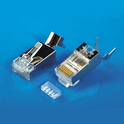 Conectores de fio elétrico Ethernet RJ45 para CAT5E CAT6 CAT6A CAT7 CAT8