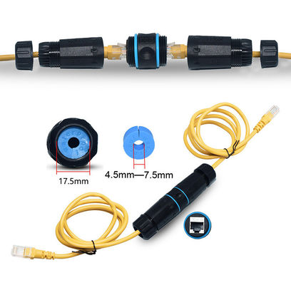 IP68 conector impermeável Inline exterior CAT6 STP fêmea à fêmea