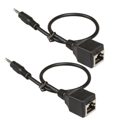 3.5mm 1/8&quot; homem feito sob encomenda dos conjuntos RJ45 do fio a Cat5 fêmea Cat6