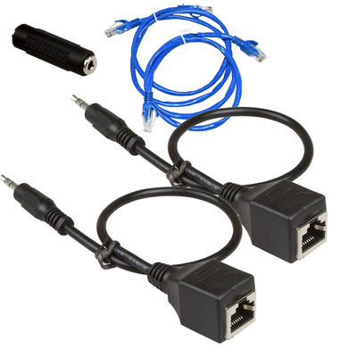 3.5mm 1/8&quot; homem feito sob encomenda dos conjuntos RJ45 do fio a Cat5 fêmea Cat6