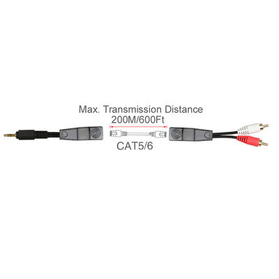 Sinal audio de RCA ajuste branco vermelho Cat5 Cat6 Cat7 Cat8 da cor do cabo de um estéreo de 3,5 milímetros