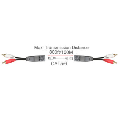 Estéreo feito sob encomenda 2 RCA dos conjuntos do fio de Cat7 Cat8 ao cobre desencapado estereofônico de 2 RCA