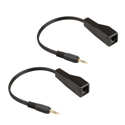 Conjuntos feitos sob encomenda do fio de Cat5 Cat6 3.5mm estereofônicos ao prolongamento RJ45 audio fêmea