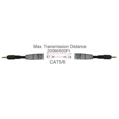 Conjuntos feitos sob encomenda do fio de Cat5 Cat6 3.5mm estereofônicos ao prolongamento RJ45 audio fêmea