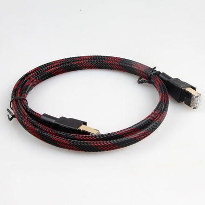 Nylon do cabo de remendo dos ethernet Cat7 do computador trançado para o router do modem do portátil do PC