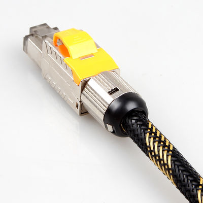 O dobro protegeu o cabo contínuo dos ethernet do gato 8, S/FTP 22AWG cabo da rede de 40 gigabits