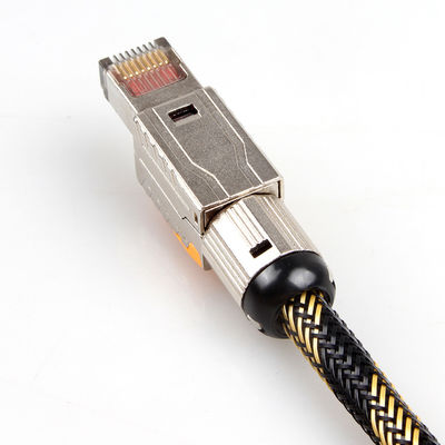 O dobro protegeu o cabo contínuo dos ethernet do gato 8, S/FTP 22AWG cabo da rede de 40 gigabits