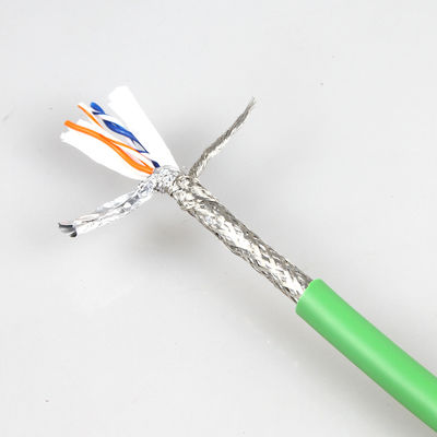 Estábulo industrial do gigabit do cabo ethernet M12 4 Pin To RJ45 da câmera verde