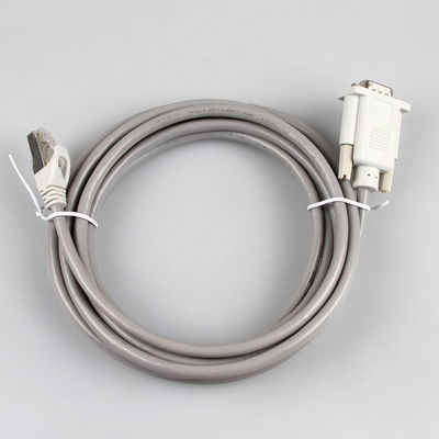 Chicote de fios industrial 26AWG 8P8C RJ45 do fio dos ethernet de CAT5E a DB9 Gray Color fêmea