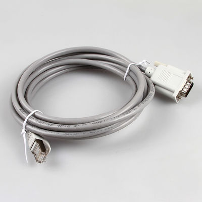Chicote de fios industrial 26AWG 8P8C RJ45 do fio dos ethernet de CAT5E a DB9 Gray Color fêmea