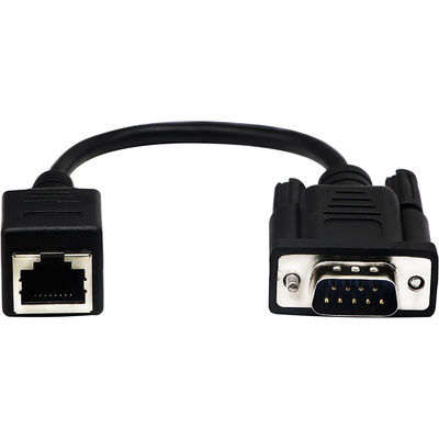 Cat5 Cat6 RJ45 ao cabo RS232, DB9 9 Pin Industrial Ethernet Cable Assemblies