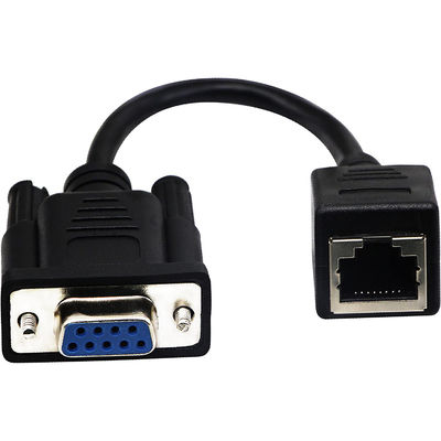 Cat5 Cat6 RJ45 ao cabo RS232, DB9 9 Pin Industrial Ethernet Cable Assemblies
