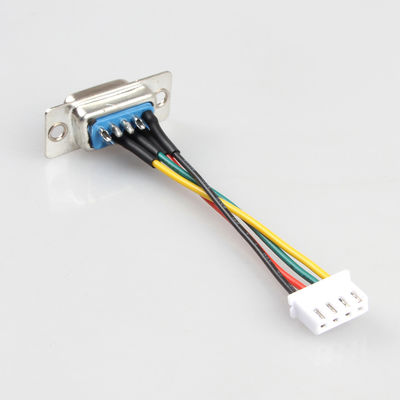 Fêmea industrial do conjunto de chicote de fios DB9 do fio do cobre do OEM ao Pin de XH JST 3
