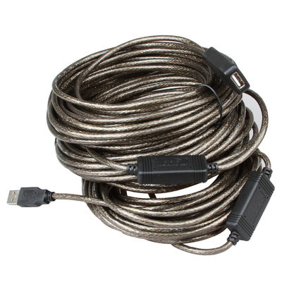 Cabo ativo durável do repetidor do PVC USB, cabo de extensão do repetidor de 30M USB