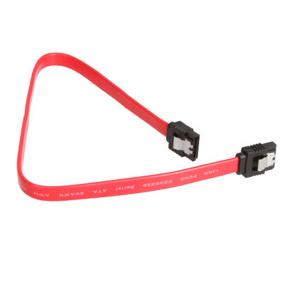 Cabo 6Gbps do chicote de fios do fio de SATA III de 18 polegadas com travamento da trava