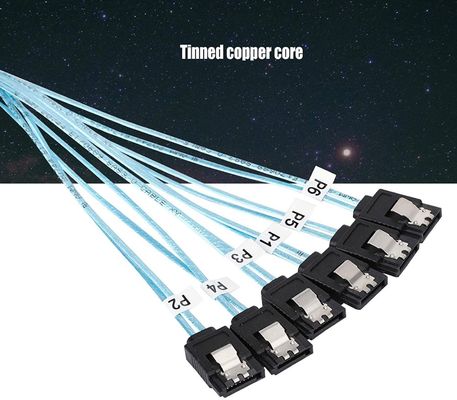 O fio fêmea do divisor aproveita o cabo 6Gbps SATA III HDD 7pin a 7pin para o servidor