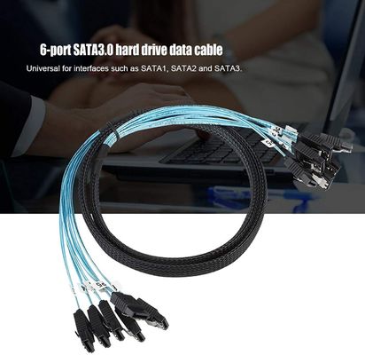 O fio fêmea do divisor aproveita o cabo 6Gbps SATA III HDD 7pin a 7pin para o servidor