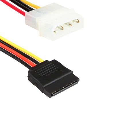 Divisor fêmea masculino Molex 4 Pin Durable do cabo do disco rígido de Y SATA