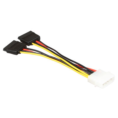O fio do poder do OEM SATA aproveita o cabo SATA 1 a 2 4 Pin Molex Connecter To 2
