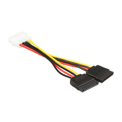 O fio do poder do OEM SATA aproveita o cabo SATA 1 a 2 4 Pin Molex Connecter To 2