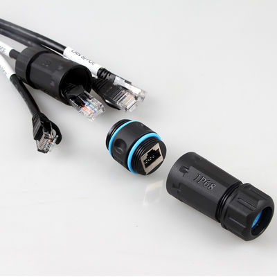 4 impermeáveis em 1 cabo ethernet do gato 6a, 4 cabo do tronco do homem RJ45 Cat6a do ramo