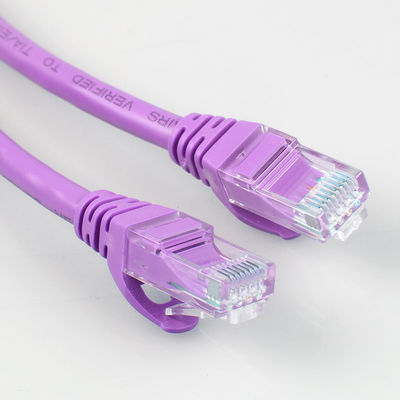 Isolação roxa do HDPE do cabo de remendo de Rj45 Cat6a para a exposição de diodo emissor de luz da rede