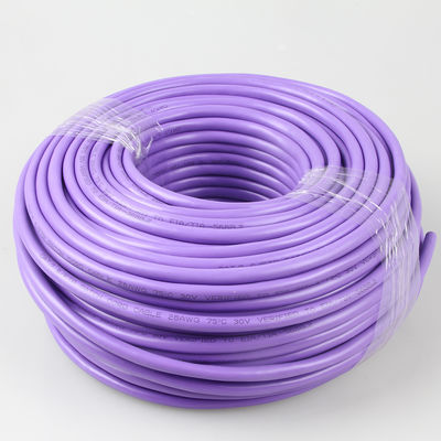 Rede Cat7 Lan Cable High Speed 20Gbps 24AWG do OEM porque revestimento de PVC de S/FTP 4 pares