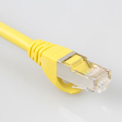 Cabo externo Cat7 SSTP amarelo, patch cord prático 26AWG LSZH